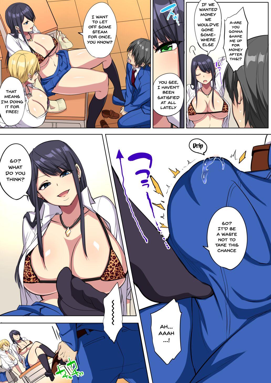Ore no Dekachin ga Bakunyuu Bitch Gal-tachi ni Sakusei Saremakuru!! | My Big Cock Is Getting Squeezed By Huge Breasted Bitch Gals!! 9