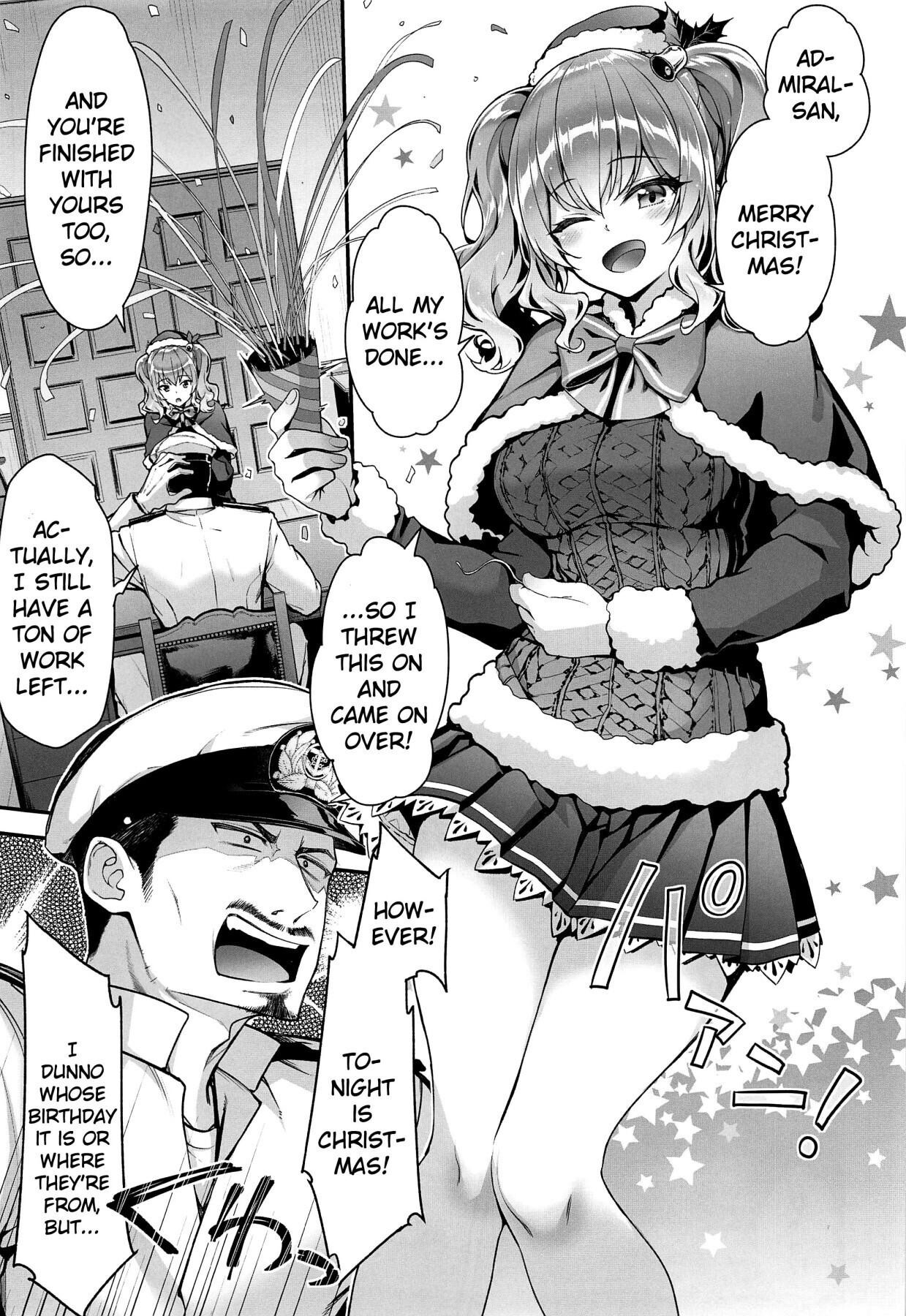 Jacking Off Kashima to Love Love Christmas | A Love Love Christmas With Kashima - Kantai collection Pussy Lick - Page 3