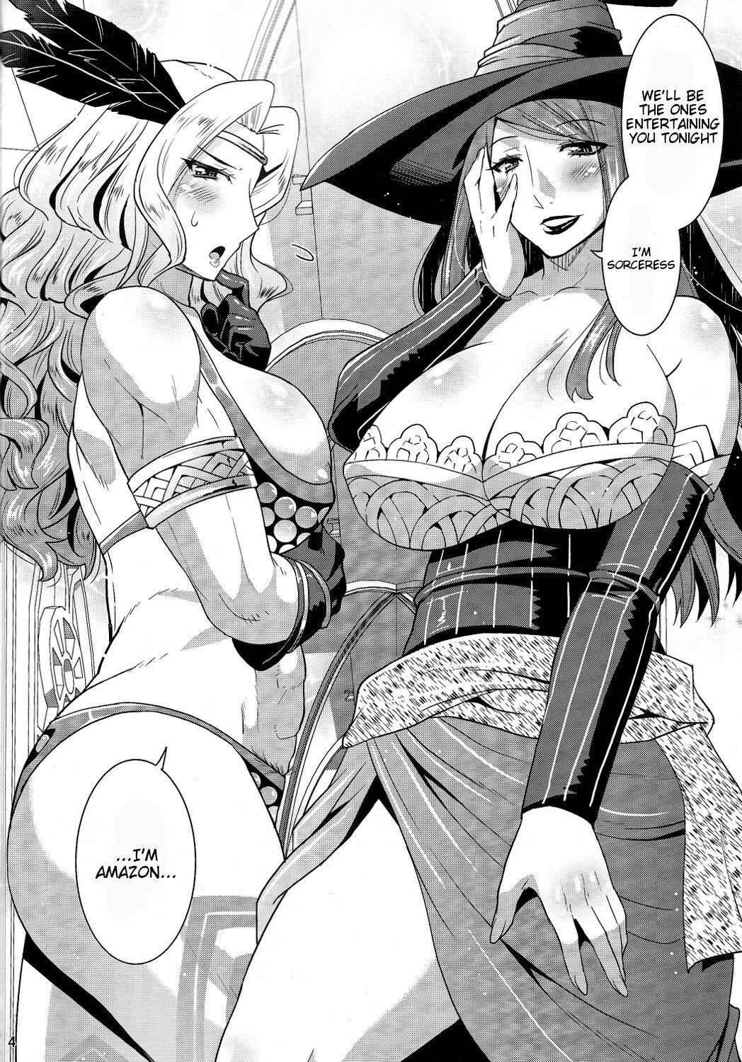Amateur Xxx Boukensha no Fuuzoku Jijou | The Adventurer's Circumstances For Prostitution - Dragons crown Sapphic - Page 3