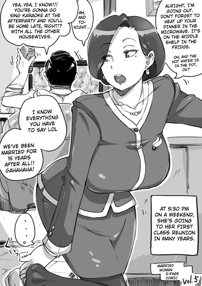 Girlongirl Hitozuma Futakoma | Married Woman 2-Page Comic - Original Cocksuckers - Page 9