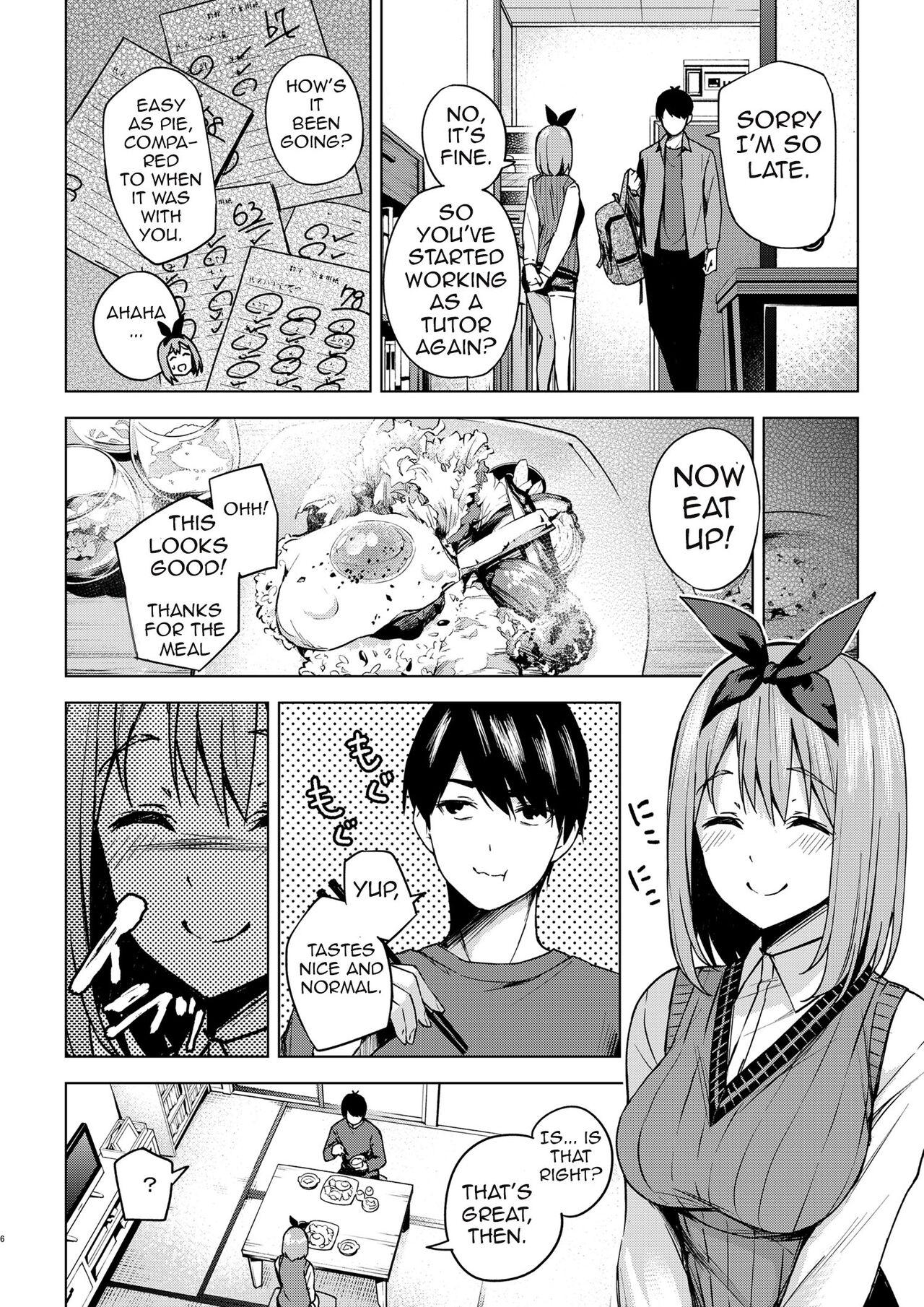 She Ichinengo no Itazura | Fooling Around, One Year Later - Gotoubun no hanayome | the quintessential quintuplets Gay Blowjob - Page 5