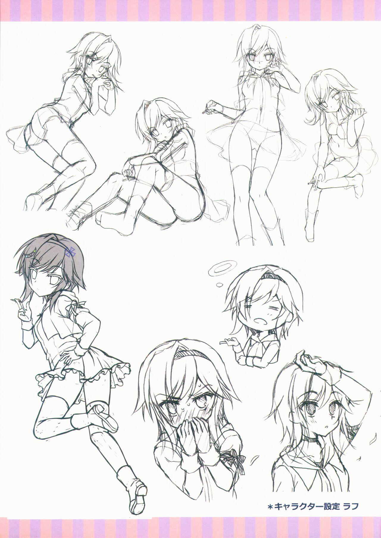 Abuse [SAGA PLANETS] Kin-iro Loveriche&Kin-iro Loveriche -Golden Time- Visual Fan Book MELONBOOKS Only Bought Special Unreleased Roughs Book - Kin iro loveriche Striptease - Page 8